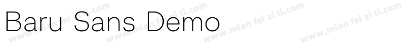 Baru Sans Demo字体转换